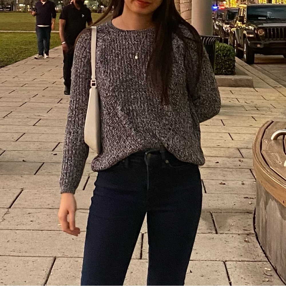 H&M Charcoal and Light Gray Knit Sweater